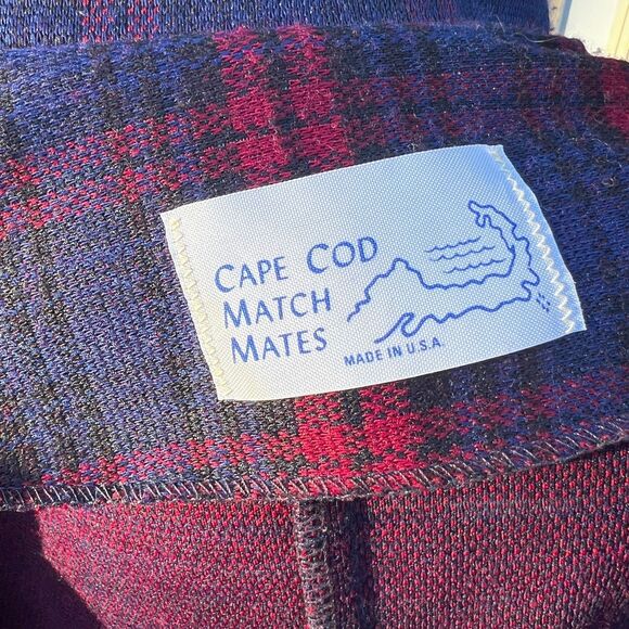 VTG Cape Cod Match Mates sz 2/4 Plaid Blazer Blue Red Gold Buttons Preppy - Picture 7 of 8
